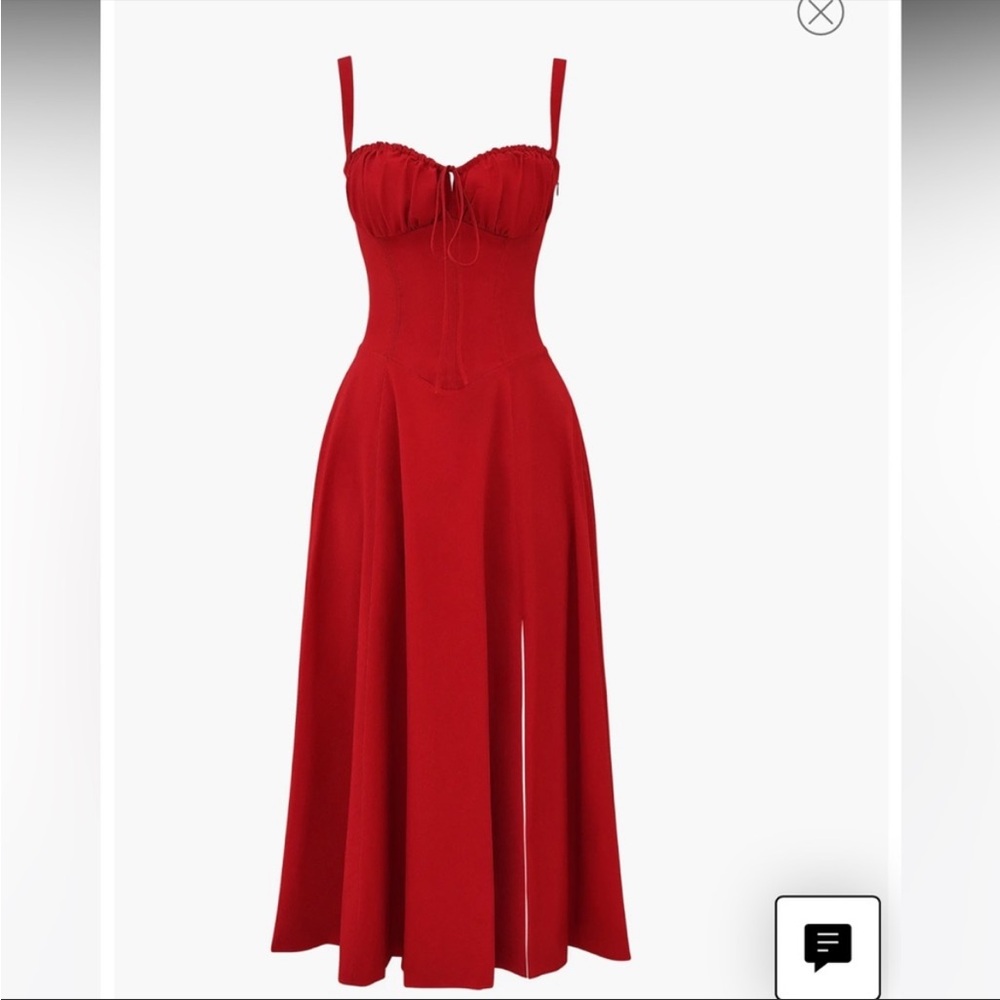 House of CB Red Midi Corset Dress - Picture 4 of 9